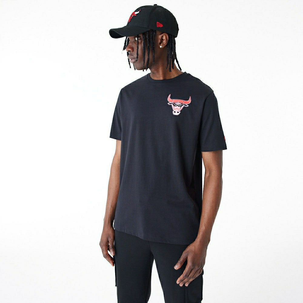Chicago Bulls Holographic New Era NBA T-Shirt Black Taass sale