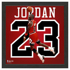 Michael Jordan #23 Chicago Bulls Impact Jersey Framed NBA Photo Taass US
