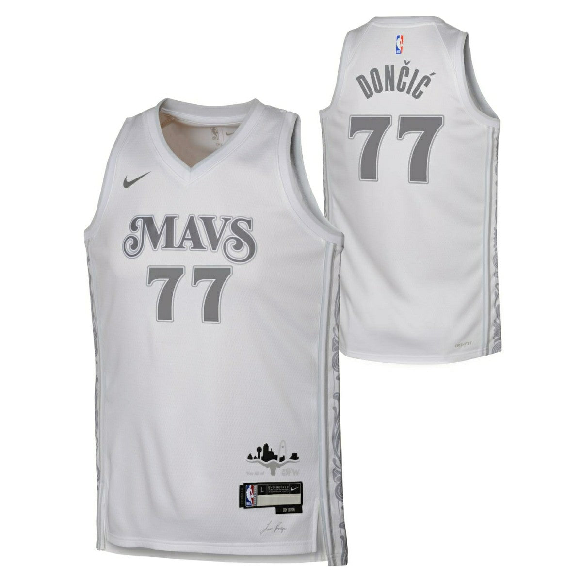 Luka Doncic #77 Dallas Mavericks 2024-25 City Edition Nike Swingman NBA Jersey (YOUTH) Classic