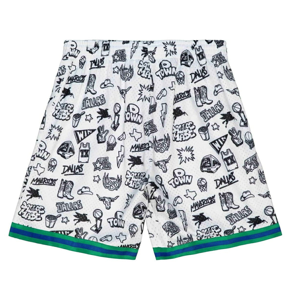 Dallas Mavericks Doodle Mitchell & Ness Swingman NBA Shorts Classic