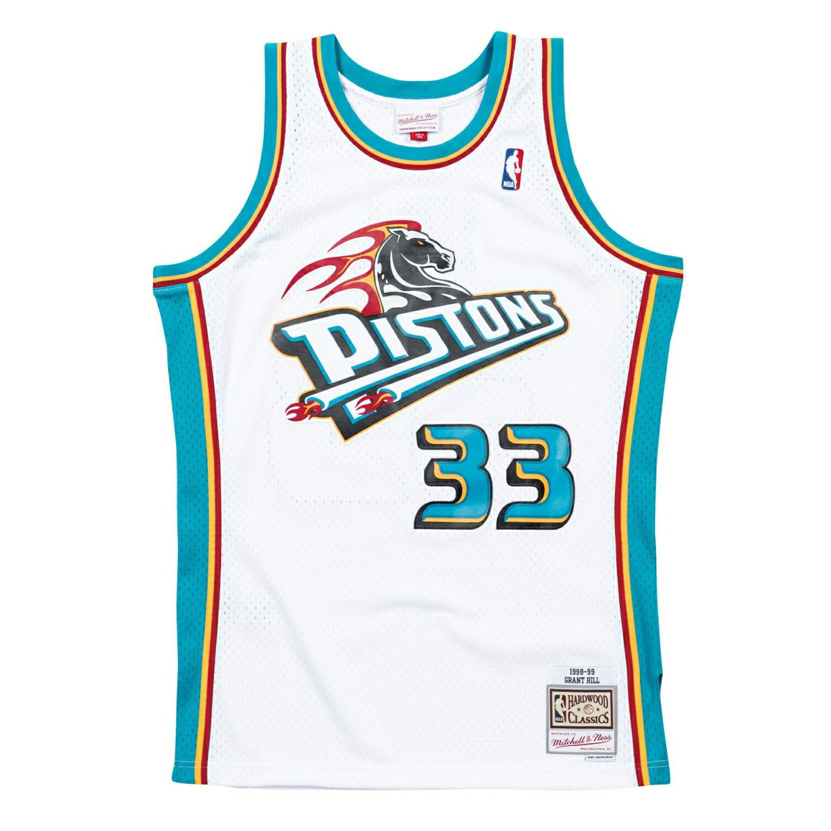 Grant Hill #33 Detroit Pistons 1998-99 Swingman NBA Jersey White Fashion