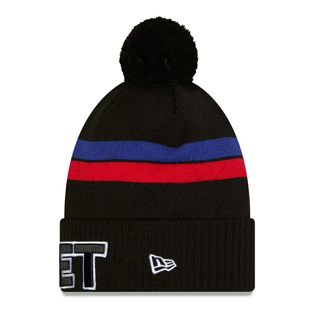 Detroit Pistons 2025-26 NBA Statement Edition Knit Hat Black Taass US
