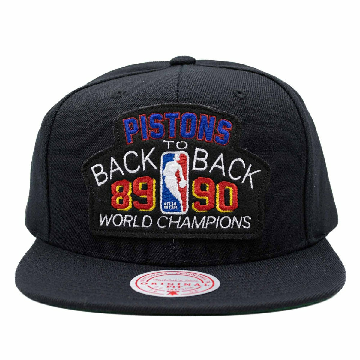 Detroit Pistons Back To Back Champions Mitchell & Ness Snapback NBA Cap Lifestyle