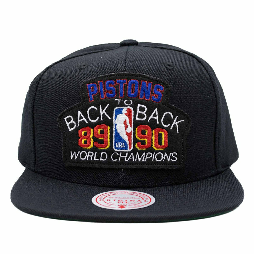 Detroit Pistons Back To Back Champions Mitchell & Ness Snapback NBA Cap Lifestyle