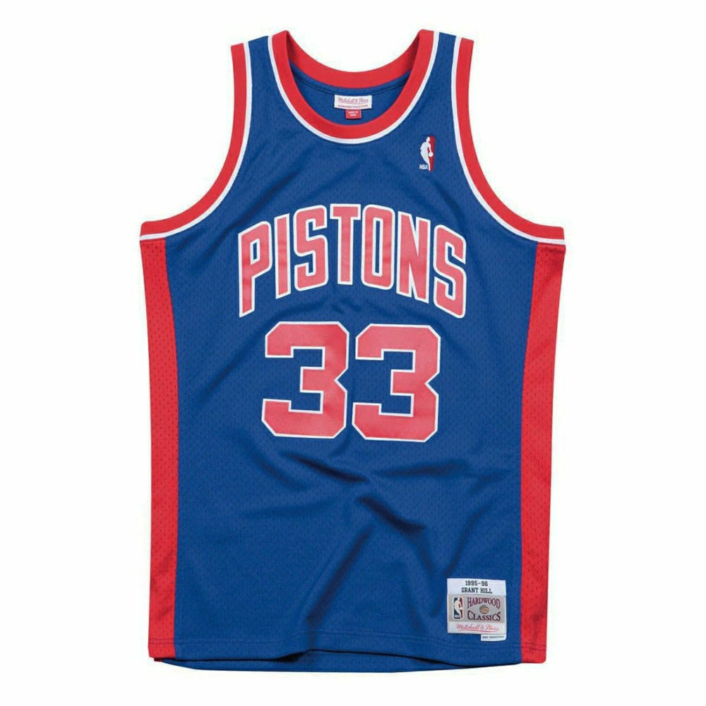 Grant Hill #33 Detroit Pistons 1995-96 Swingman NBA Jersey Blue Taass for sale