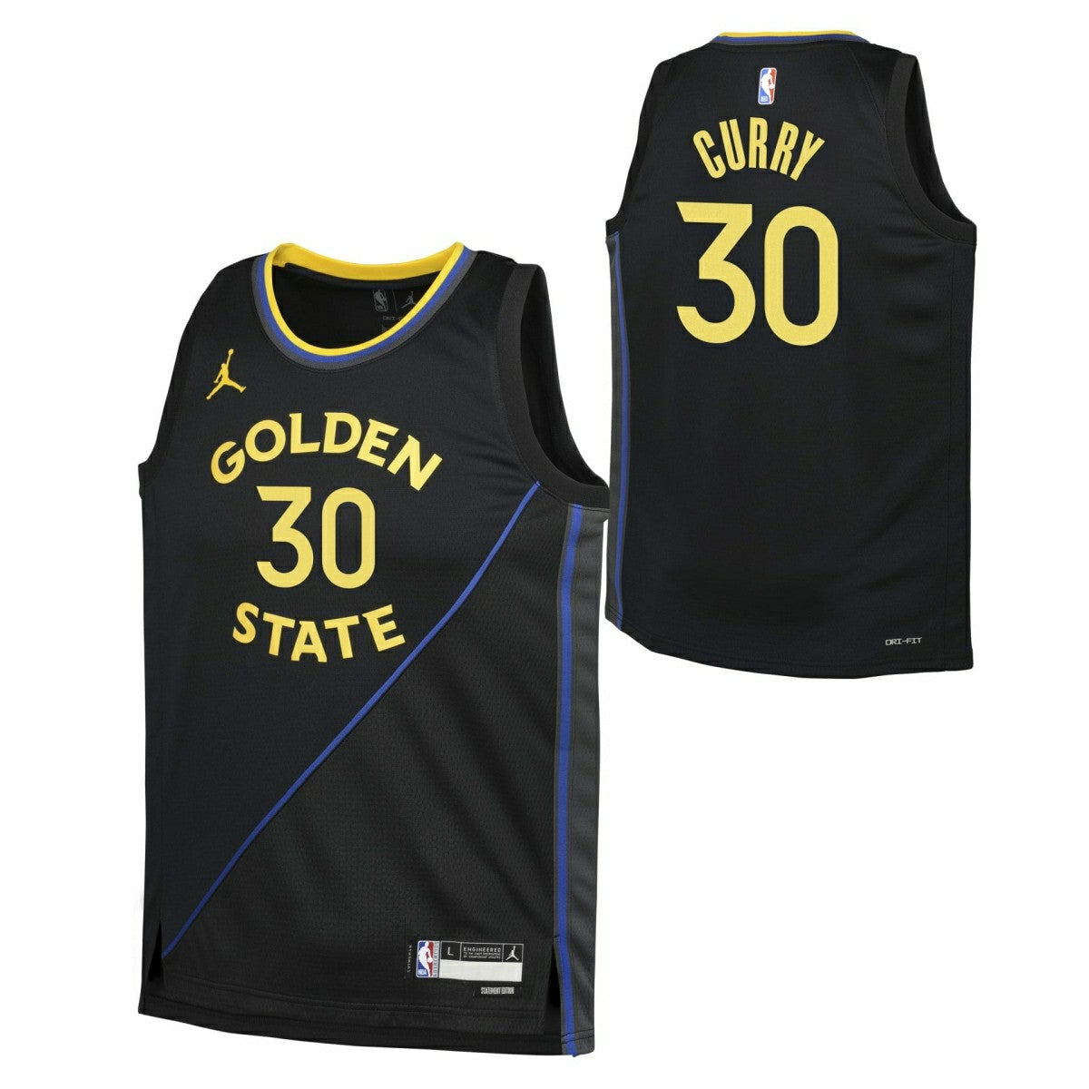 Stephen Curry #30 Golden State Warriors Statement Swingman NBA Jersey Black (YOUTH) Taass US
