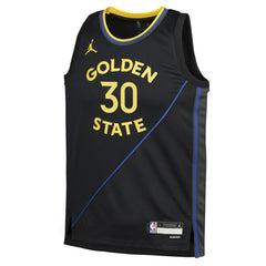 Stephen Curry #30 Golden State Warriors Statement Swingman NBA Jersey Black (YOUTH) Taass US