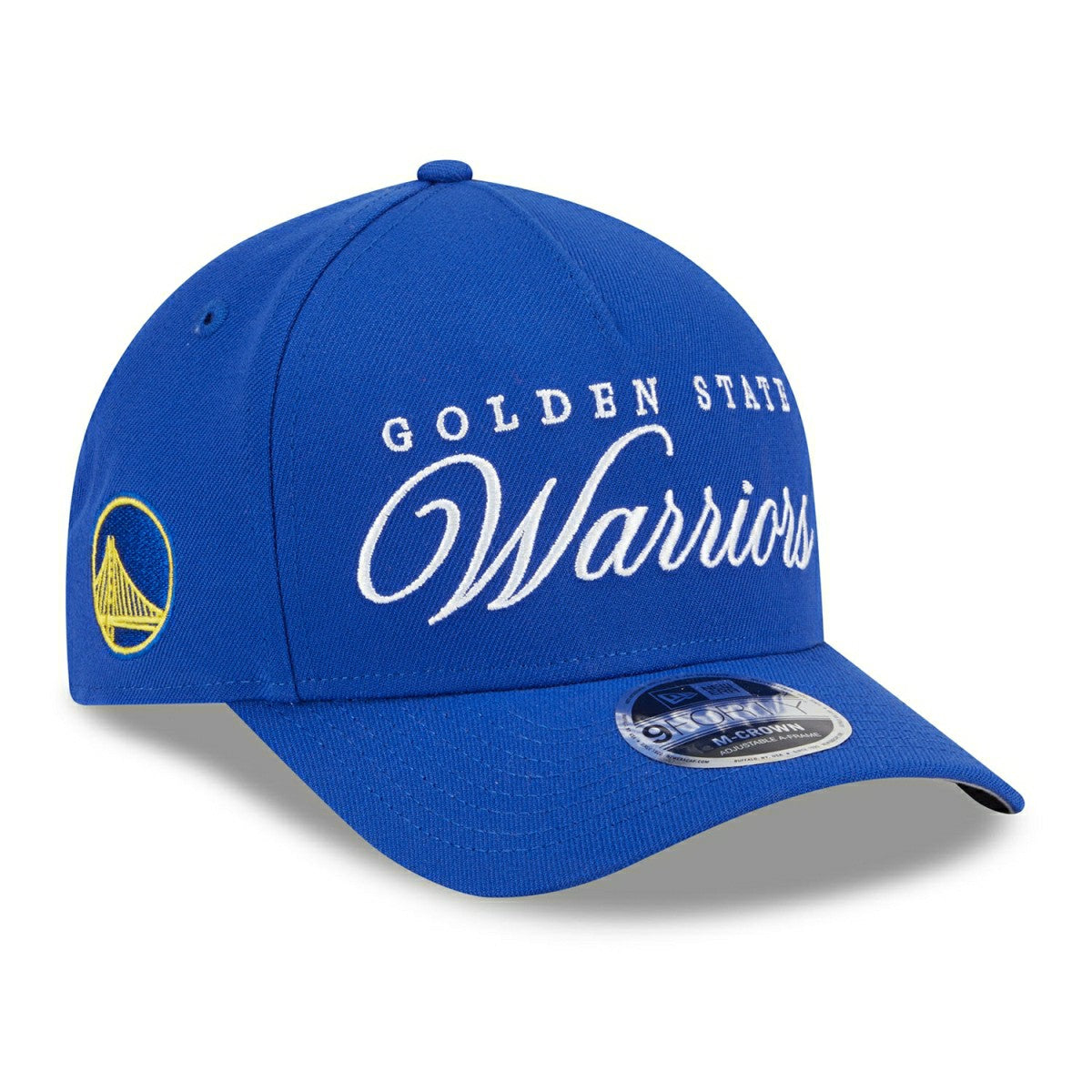 Golden State Warriors 2025 NBA Draft 9FORTY M-Crown A-Frame Snapback Cap Blue Classic