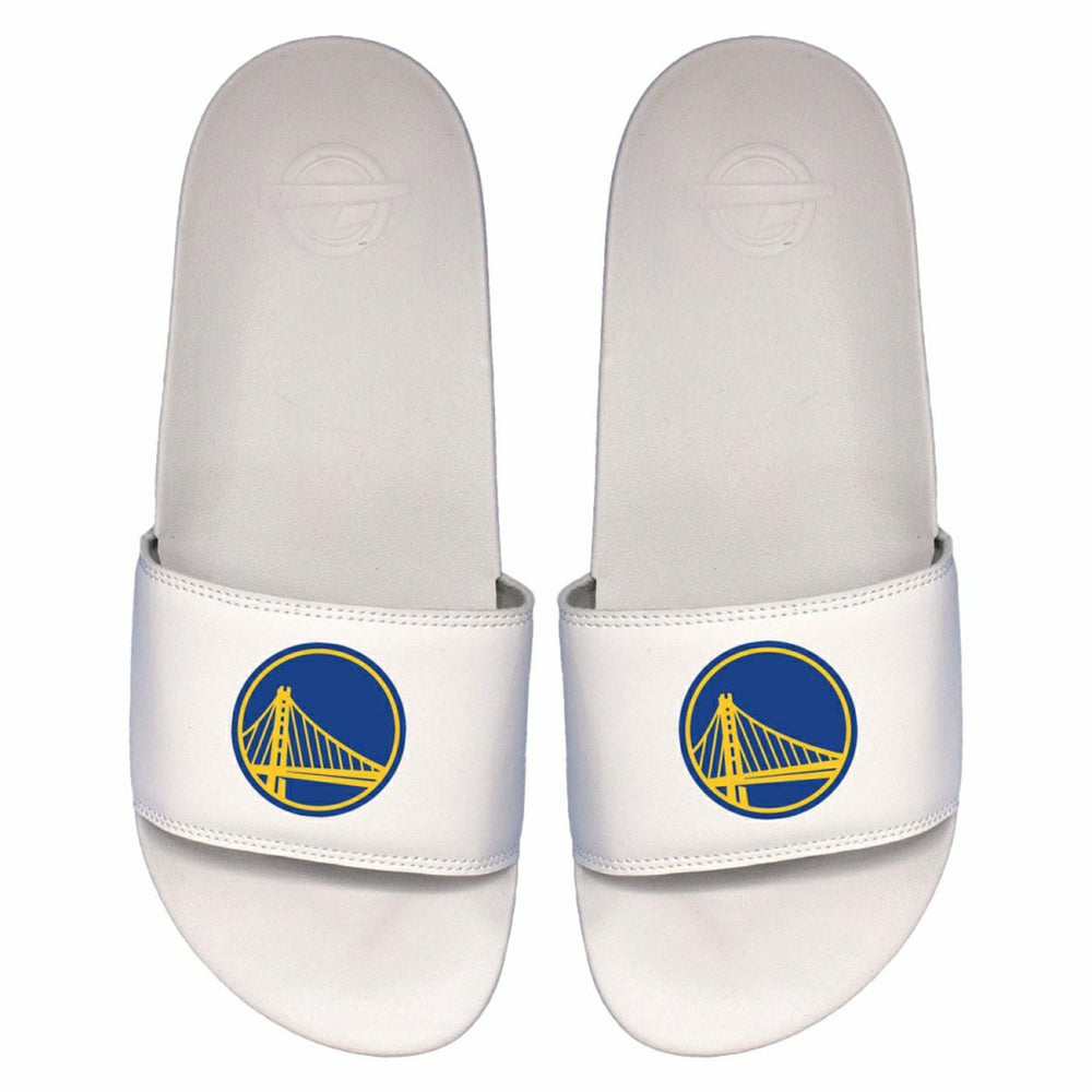 Golden State Warriors Primary Logo ISlide NBA Gel Slides White Fashion