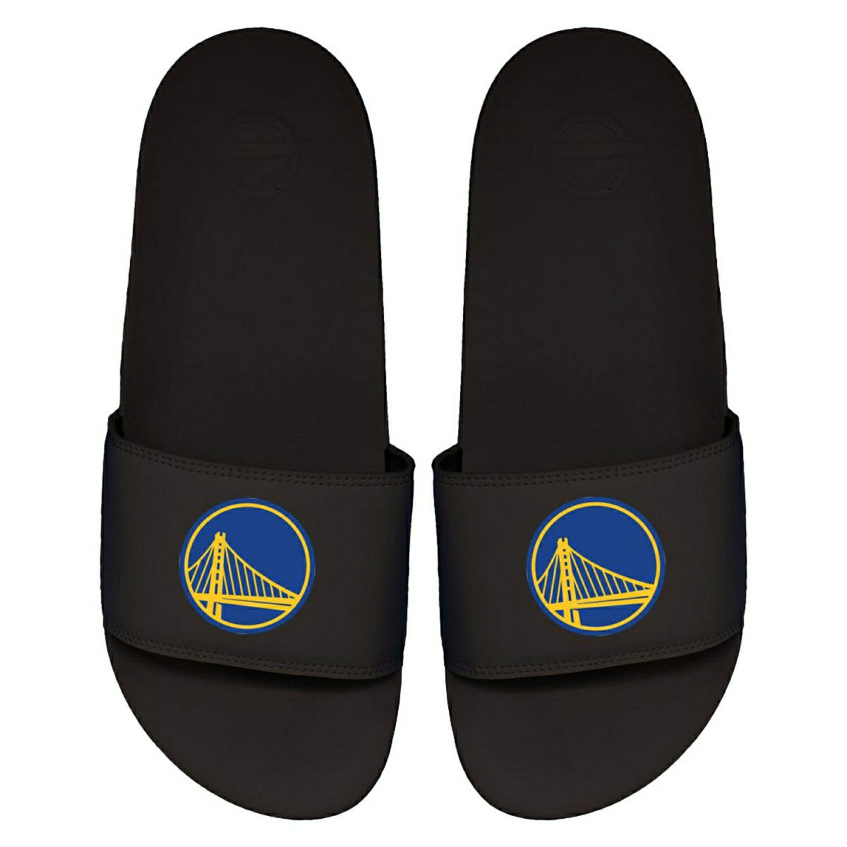 Golden State Warriors Primary Logo ISlide NBA Gel Slides Black Lifestyle