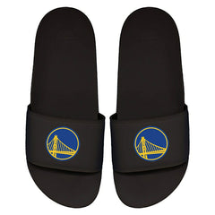 Golden State Warriors Primary Logo ISlide NBA Gel Slides Black Lifestyle