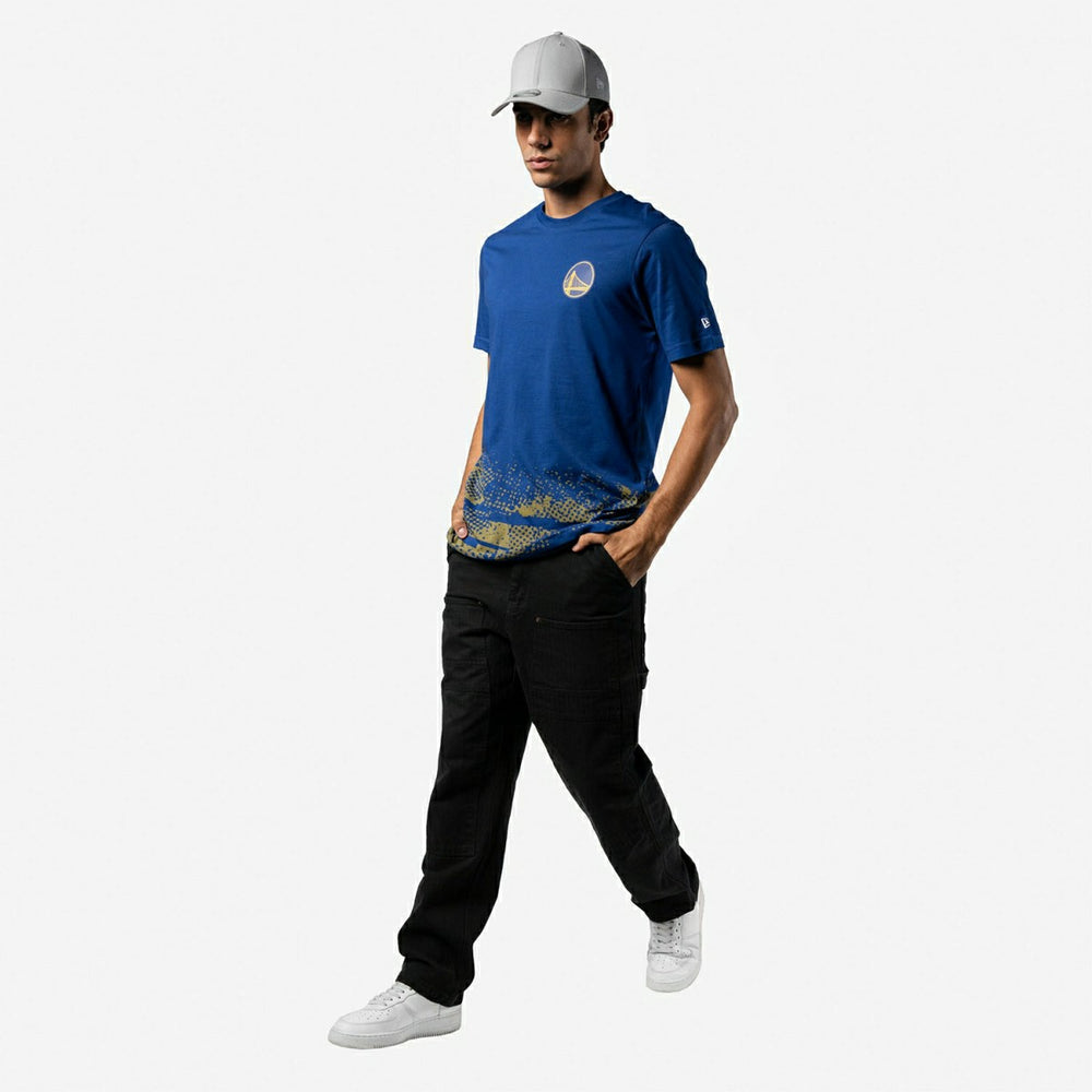 Golden State Warriors 2024 NBA Tip-Off New Era T-Shirt Blue Classic
