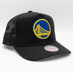 Golden State Warriors Mitchell & Ness Monogram NBA Trucker Cap Black Fashion