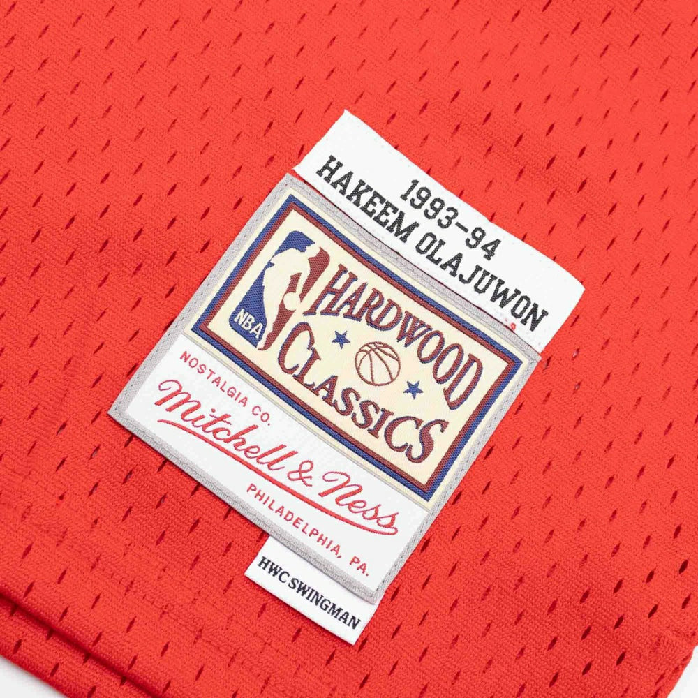 Hakeem Olajuwon #34 Houston Rockets 1993-94 Youth Swingman NBA Jersey Red (YOUTH) Lifestyle