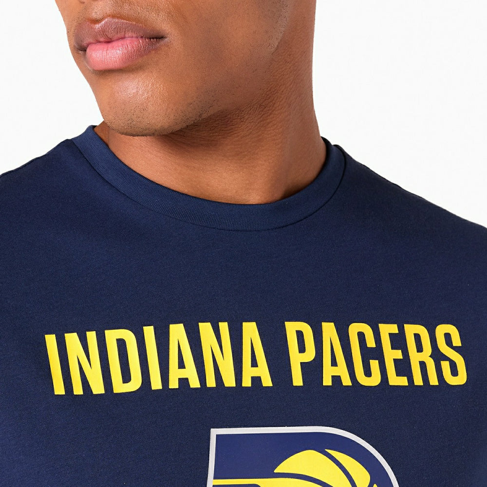Indiana Pacers Team Logo NBA T-Shirt Navy Taass sale