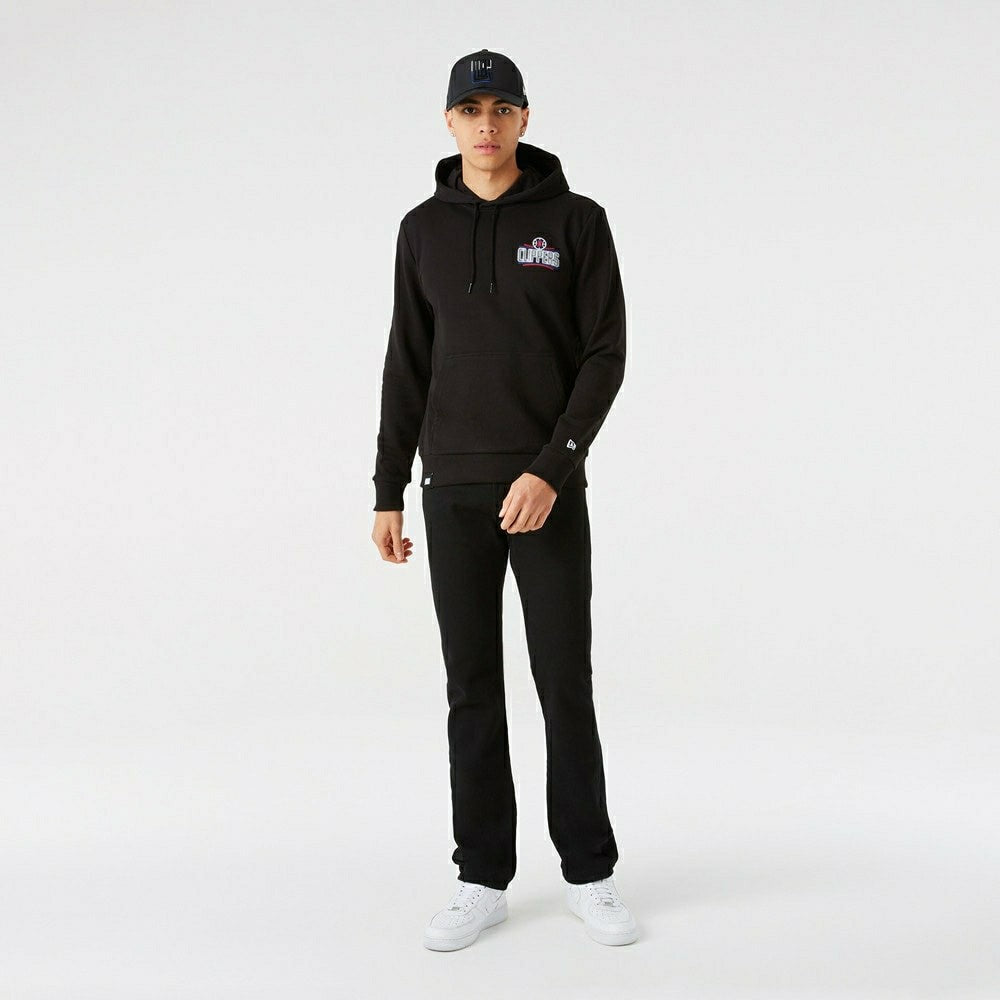Los Angeles Clippers Neon Logo New Era NBA Hoodie Black Lifestyle