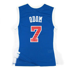 Lamar Odom #7 Los Angeles Clippers 2002-03 Mitchell & Ness Swingman NBA Jersey Blue Taass for sale