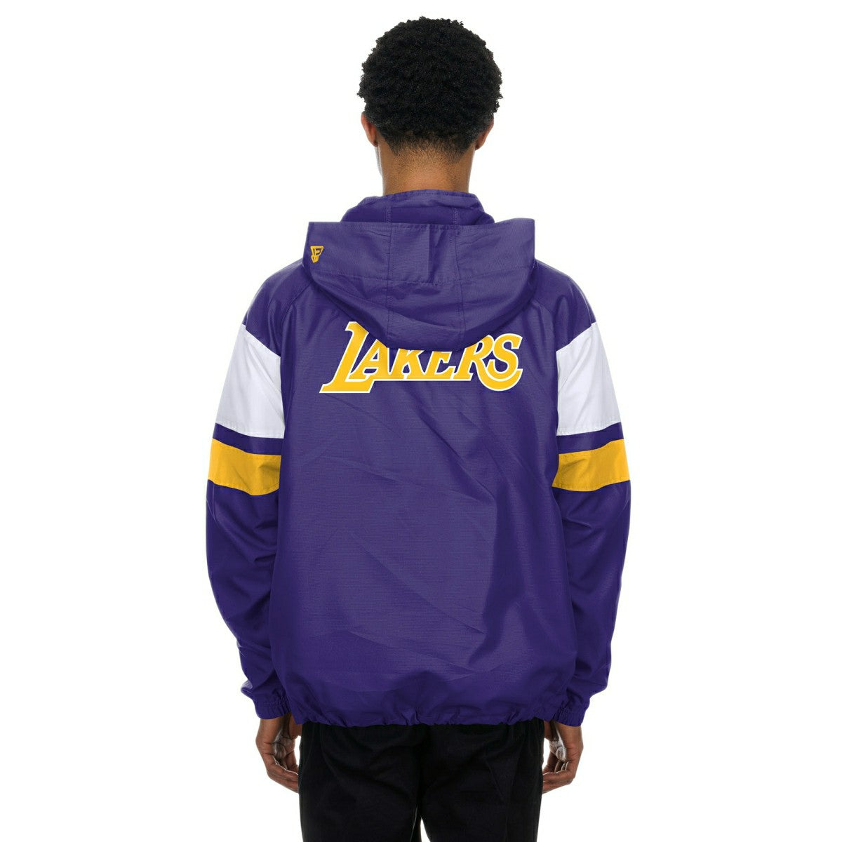 Los Angeles Lakers NBA Quarter Zip Windbreaker Jacket Purple Taass for sale