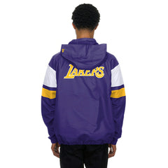 Los Angeles Lakers NBA Quarter Zip Windbreaker Jacket Purple Taass for sale
