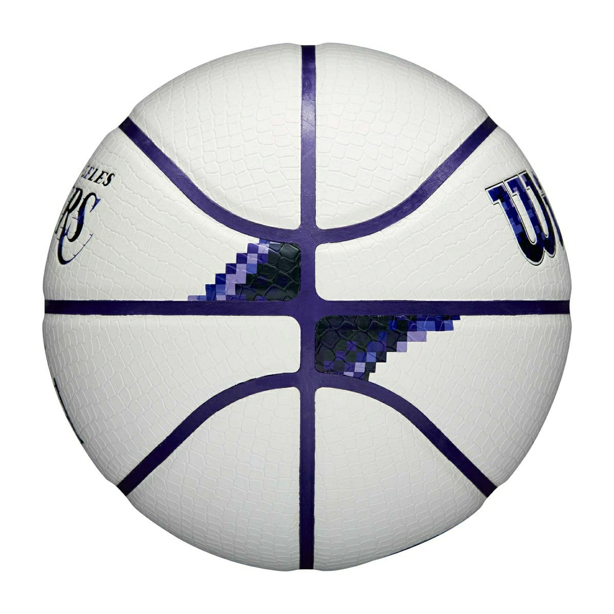 Los Angeles Lakers Pixel NBA Basketball White (Size 7) Fashion