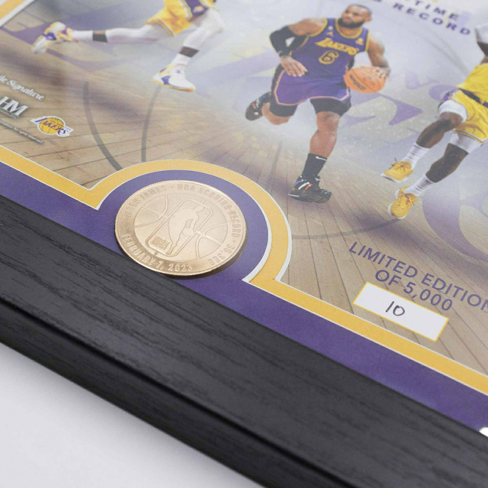 LeBron James NBA All-Time Leading Scorer Bronze Coin Framed NBA Photo Classic