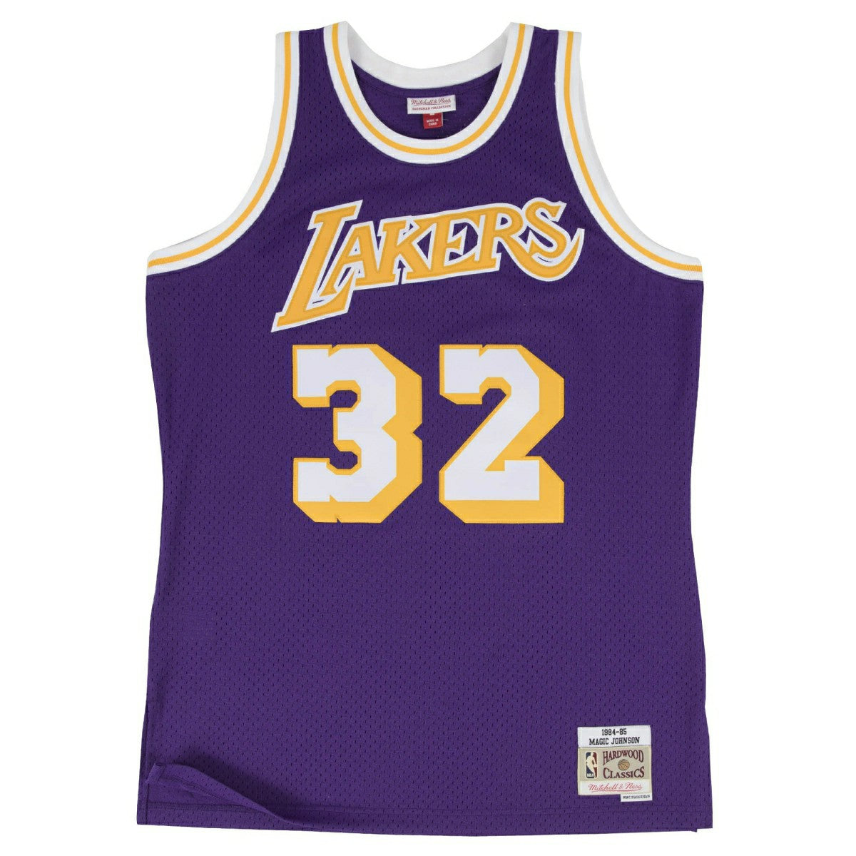Magic Johnson #32 Los Angeles Lakers 1984-85 Mitchell & Ness Swingman NBA Jersey Purple Taass US