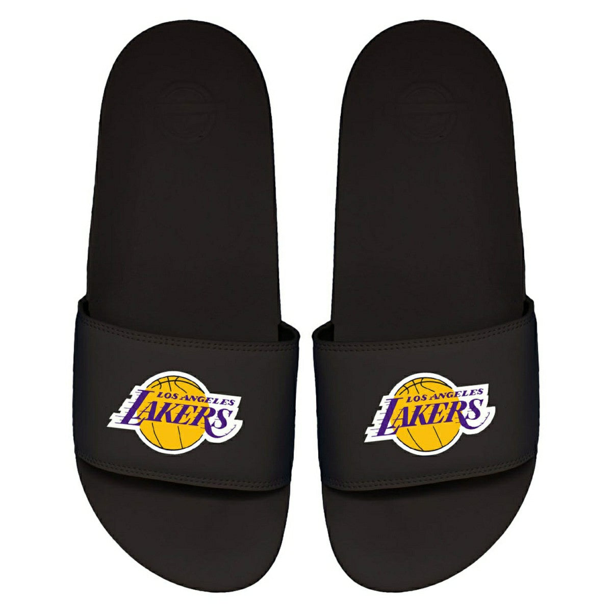 Los Angeles Lakers Primary Logo ISlide NBA Gel Slides Black Lifestyle