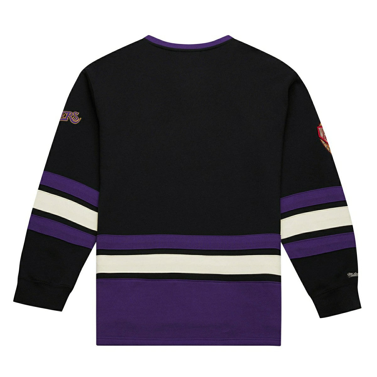 Los Angeles Lakers Mitchell & Ness Heritage NBA Lace-Up Jersey Crew Taass sale