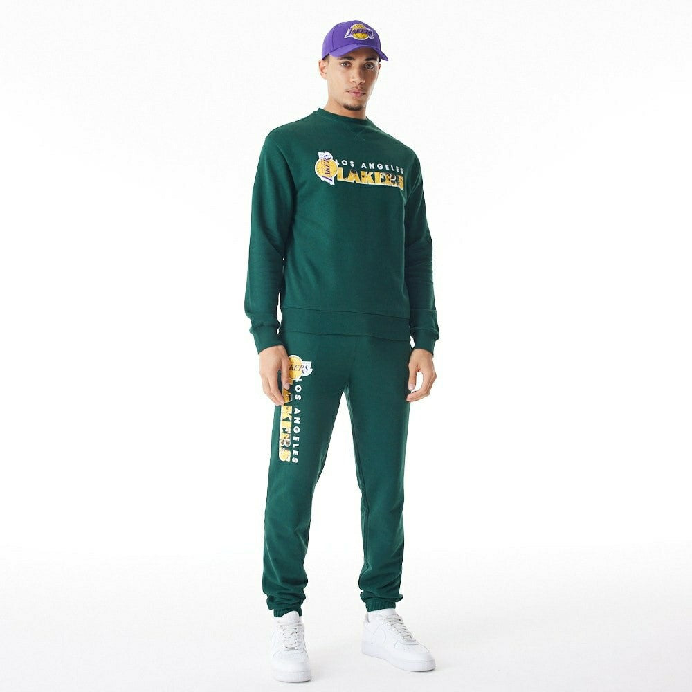 Los Angeles Lakers New Era NBA Crewneck Sweatshirt Green Lifestyle