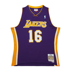 Pau Gasol #16 Los Angeles Lakers 2009-10 Mitchell & Ness Swingman NBA Jersey Purple Fashion