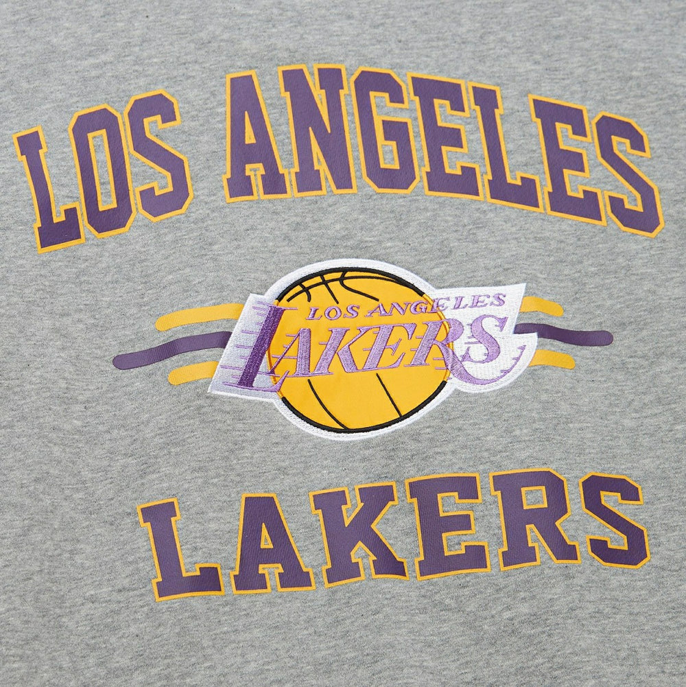 Los Angeles Lakers Mitchell & Ness All Over 4.0 Crew NBA Pullover Gray Lifestyle