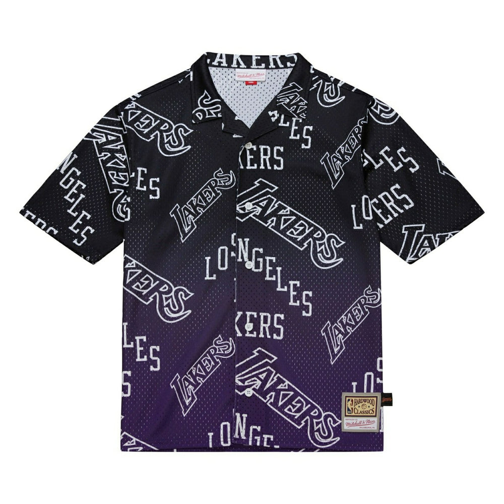 Los Angeles Lakers Mitchell & Ness Destination Leisure Button Up NBA Shirt Classic