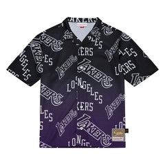 Los Angeles Lakers Mitchell & Ness Destination Leisure Button Up NBA Shirt Classic