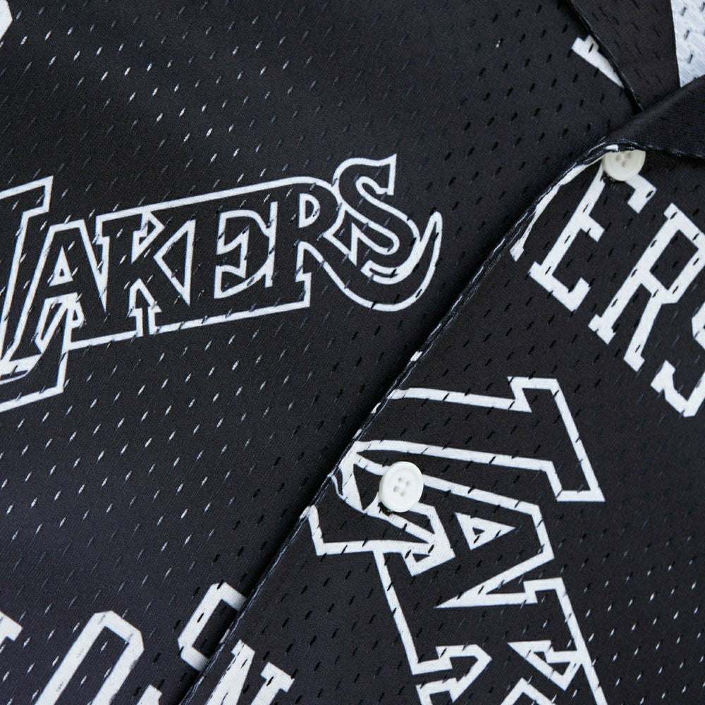 Los Angeles Lakers Mitchell & Ness Destination Leisure Button Up NBA Shirt Classic