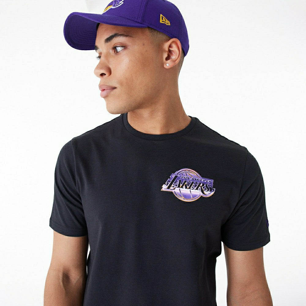 Los Angeles Lakers Holographic New Era NBA T-Shirt Black Taass sale