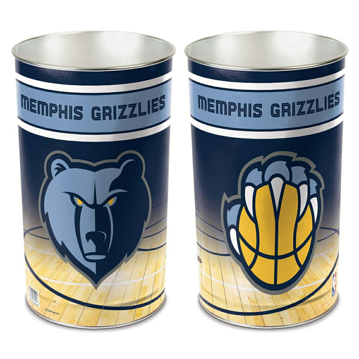 Memphis Grizzlies WinCraft Metal NBA Wastebasket Taass for sale