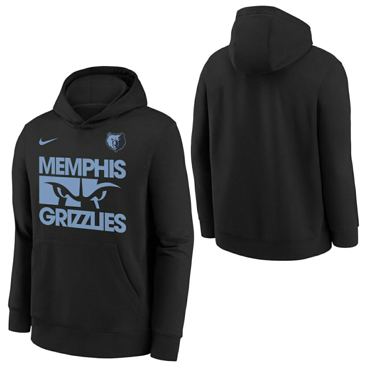 Memphis Grizzlies NBA Courtside Nike Club Hoodie Black (YOUTH) Taass sale