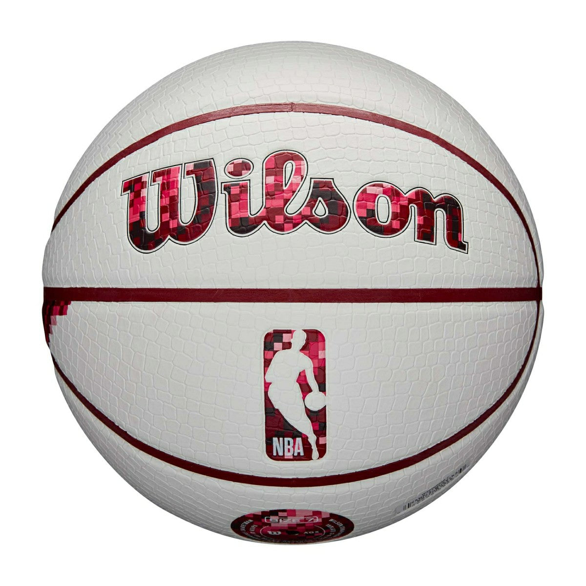 Miami Heat Pixel NBA Basketball White (Size 7) Fashion