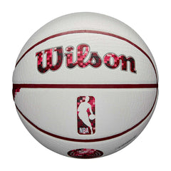 Miami Heat Pixel NBA Basketball White (Size 7) Fashion