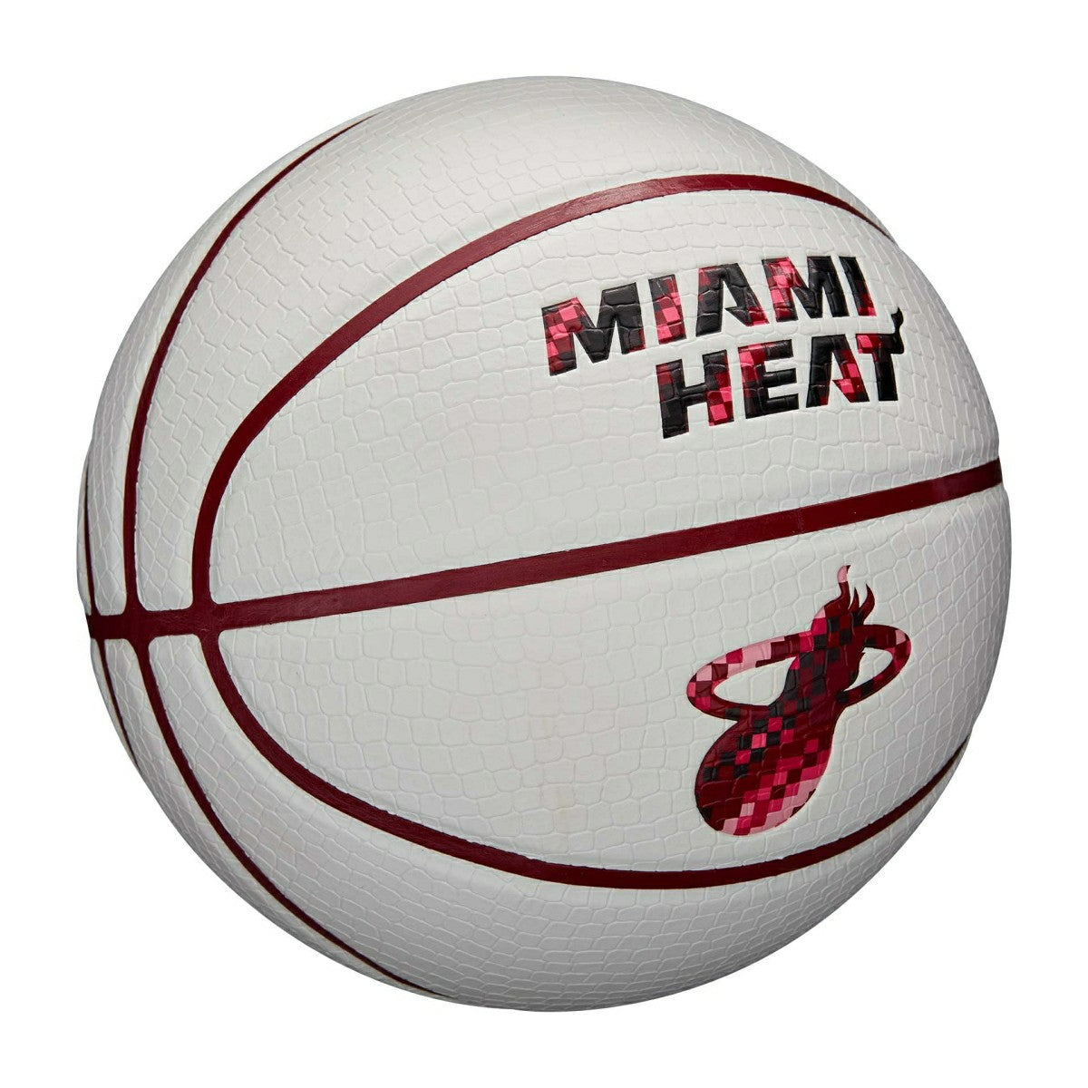 Miami Heat Pixel NBA Basketball White (Size 7) Fashion