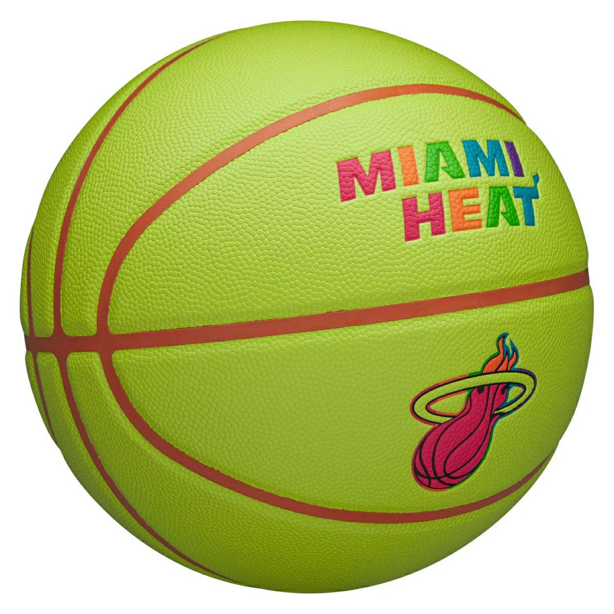 Miami Heat Neon Pop NBA Basketball (Size 7) Taass sale