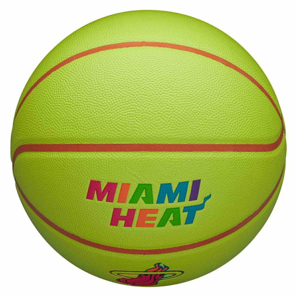 Miami Heat Neon Pop NBA Basketball (Size 7) Taass sale