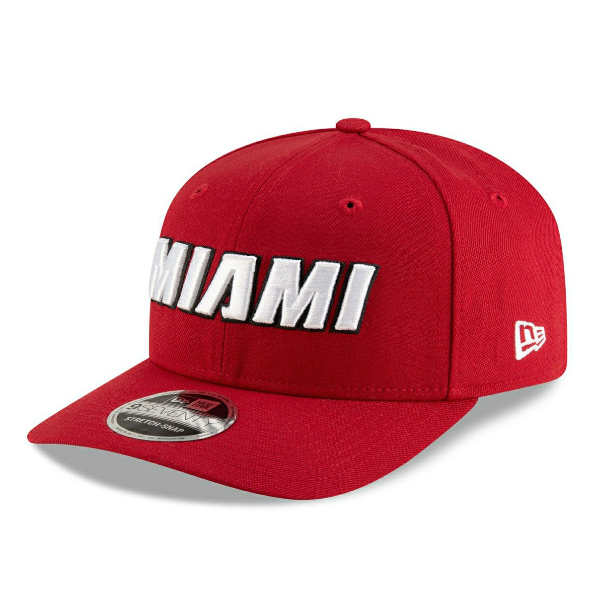 Miami Heat 2025-26 NBA Statement Stretch-Snap 9SEVENTY Cap Red Taass sale