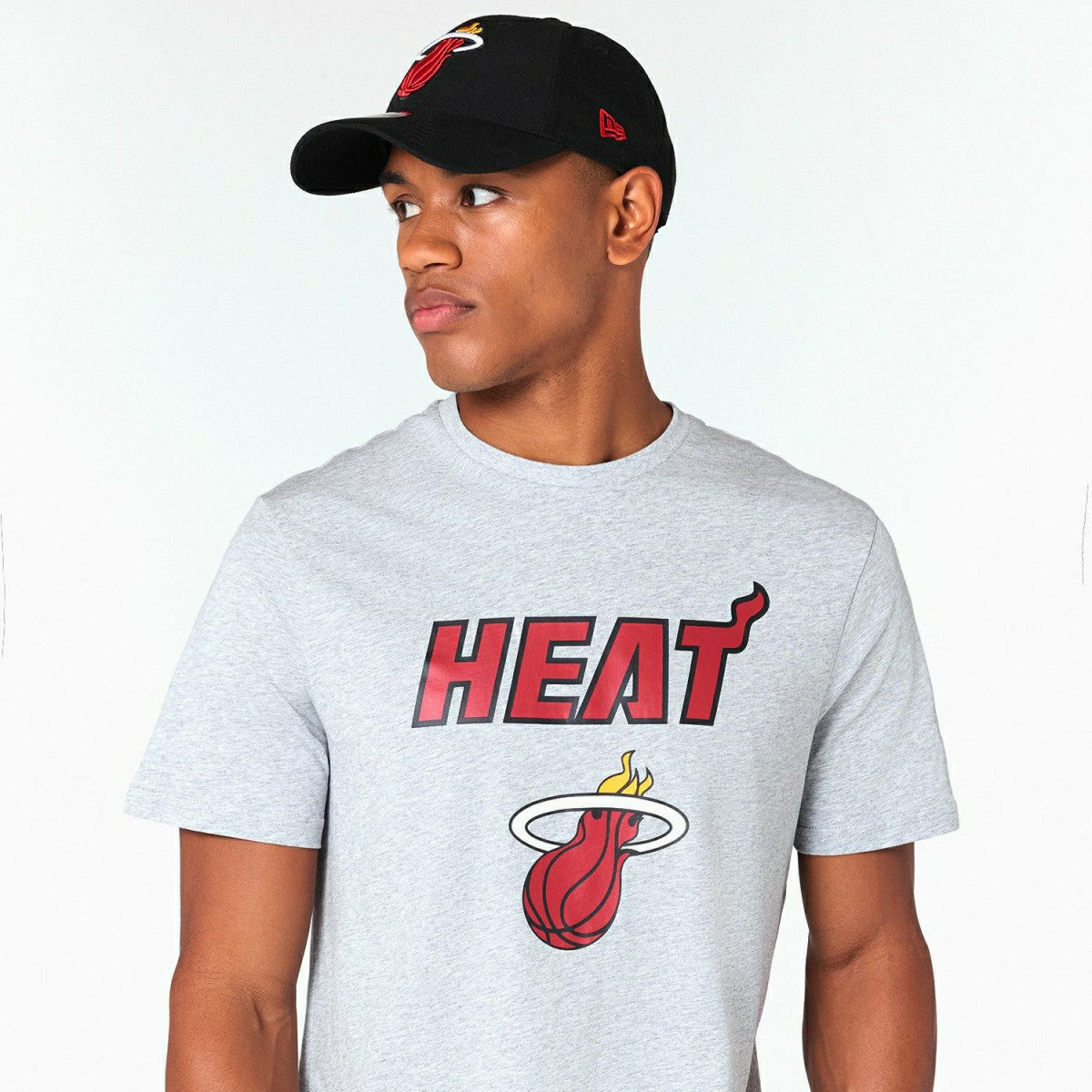 Miami Heat Team Logo NBA T-Shirt Gray Classic