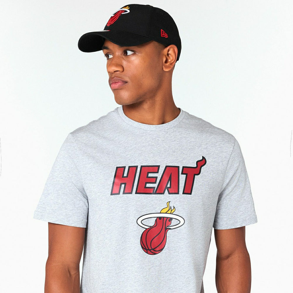 Miami Heat Team Logo NBA T-Shirt Gray Classic