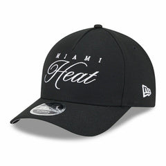 Miami Heat 2025 NBA Draft 9FORTY M-Crown A-Frame Snapback Cap Black Lifestyle