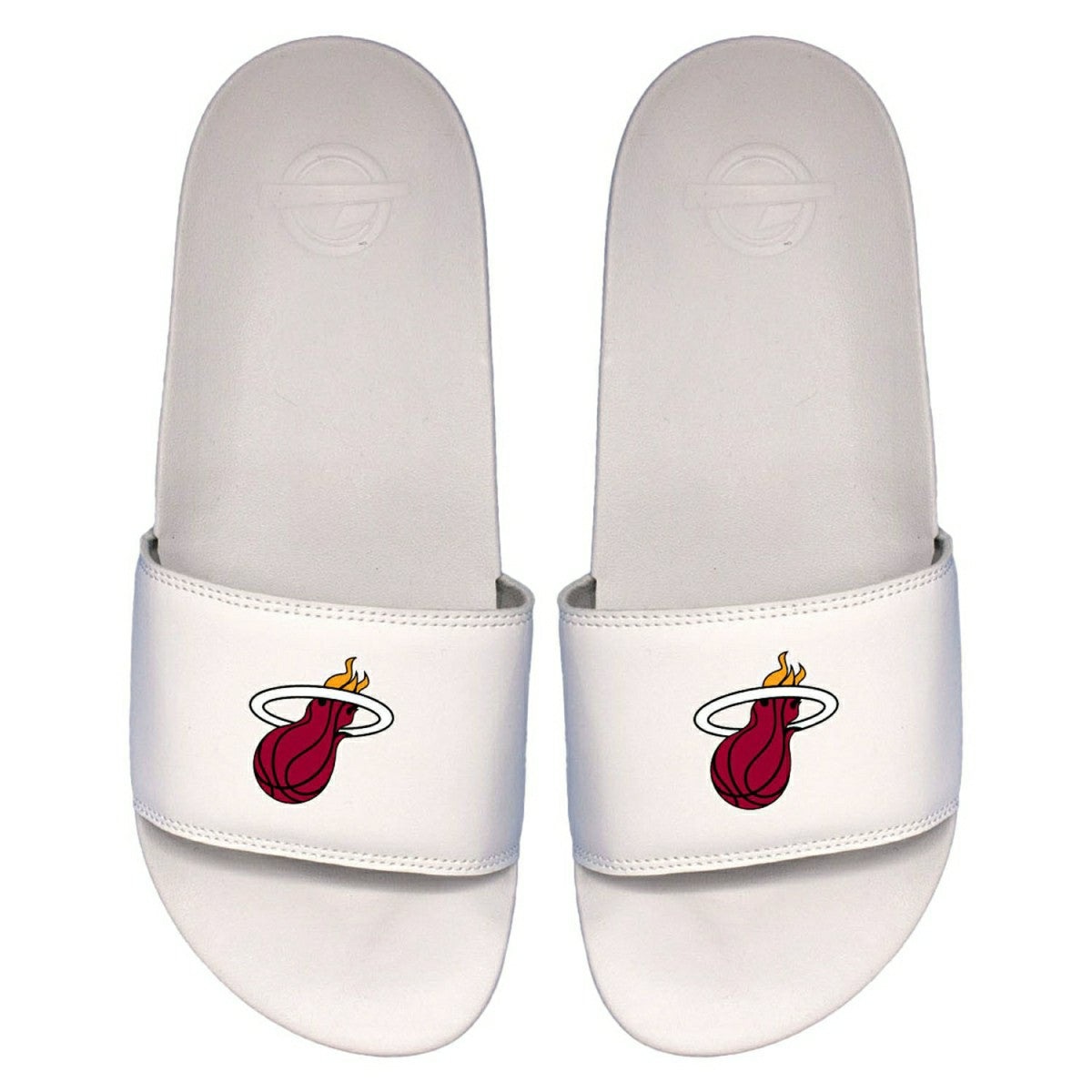 Miami Heat Primary Logo ISlide NBA Gel Slides White Taass sale