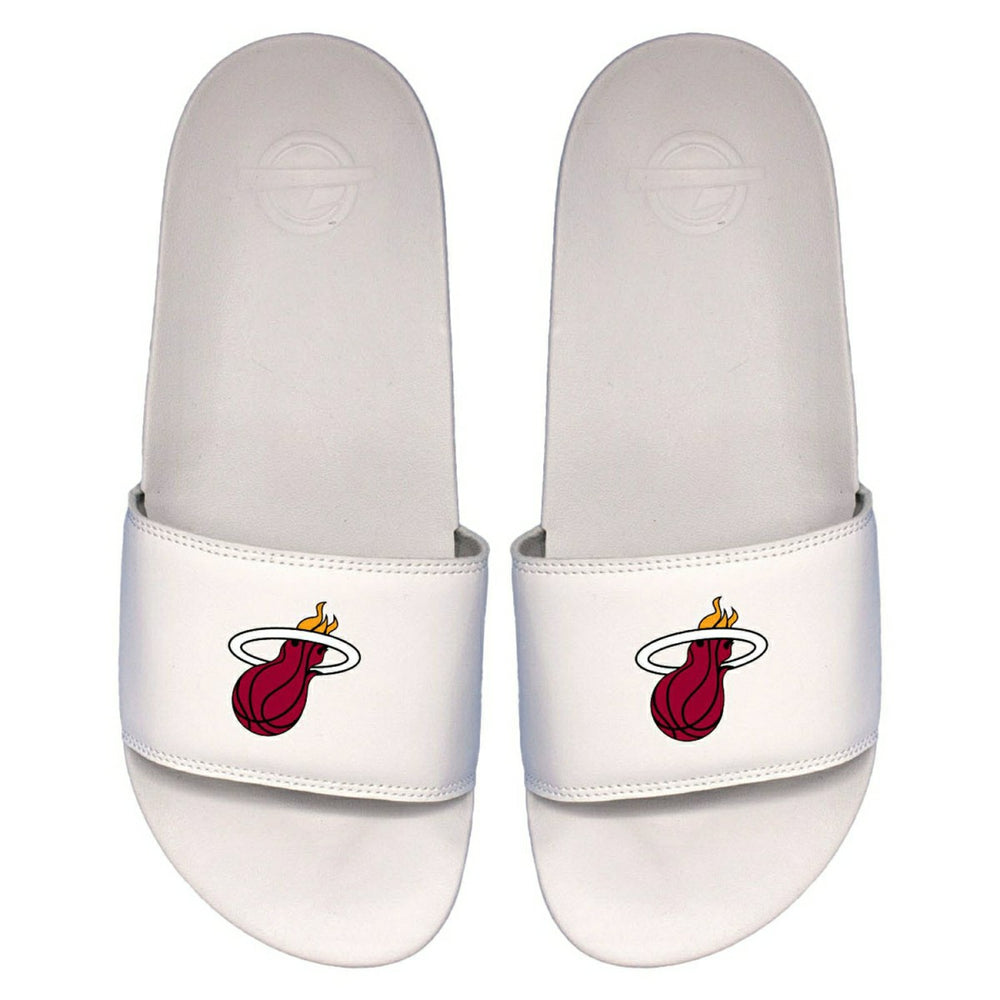 Miami Heat Primary Logo ISlide NBA Gel Slides White Taass sale