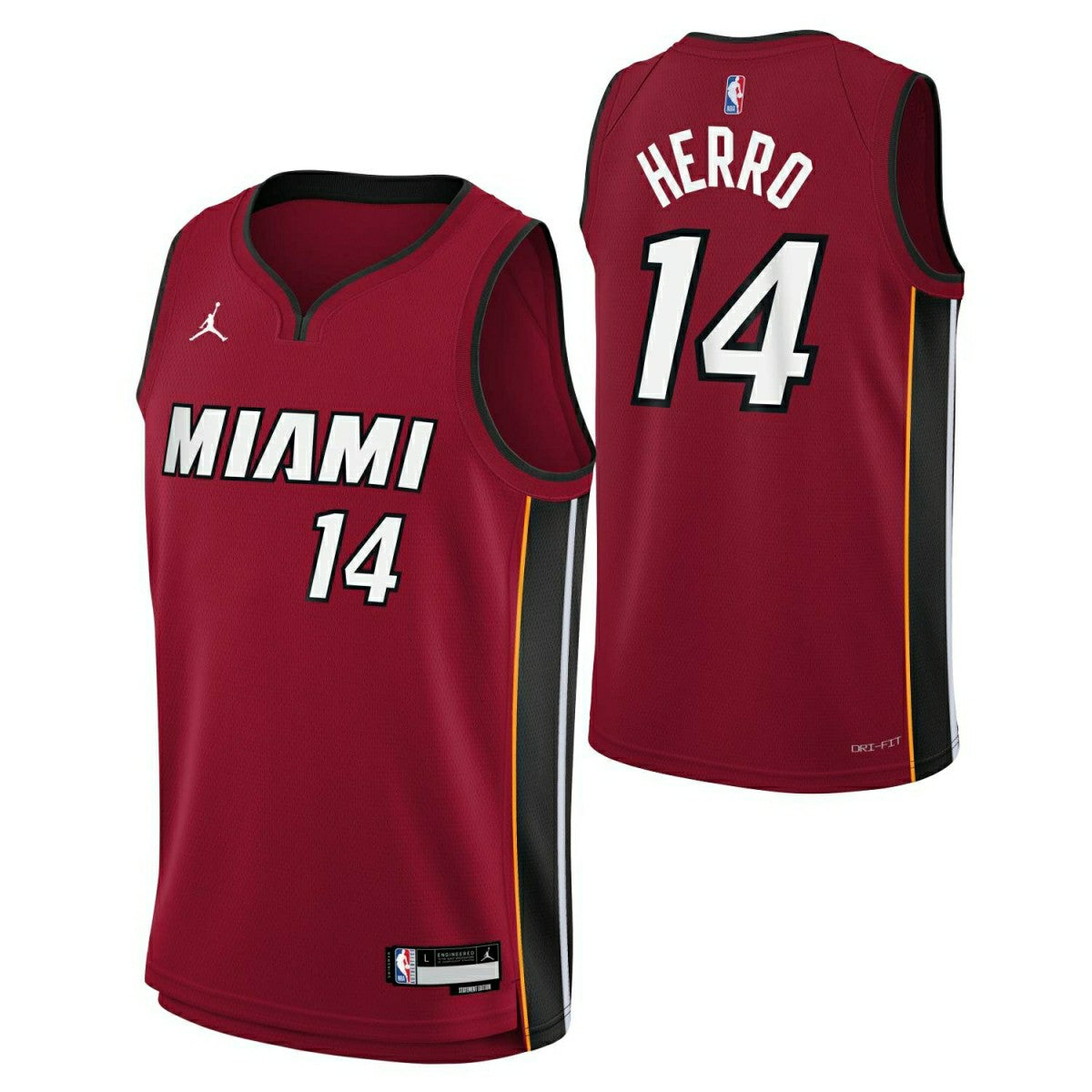 Tyler Herro #14 Miami Heat Jordan Swingman NBA Jersey Red (YOUTH) Taass sale