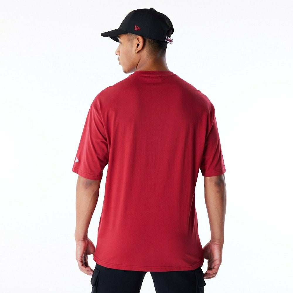 Miami Heat Script New Era Oversized NBA T-Shirt Red Taass US
